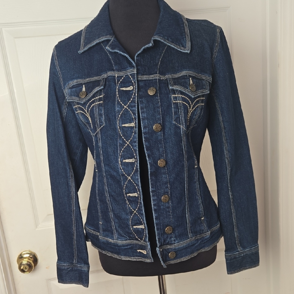 Live a Little Dark Blue Denim Jacket